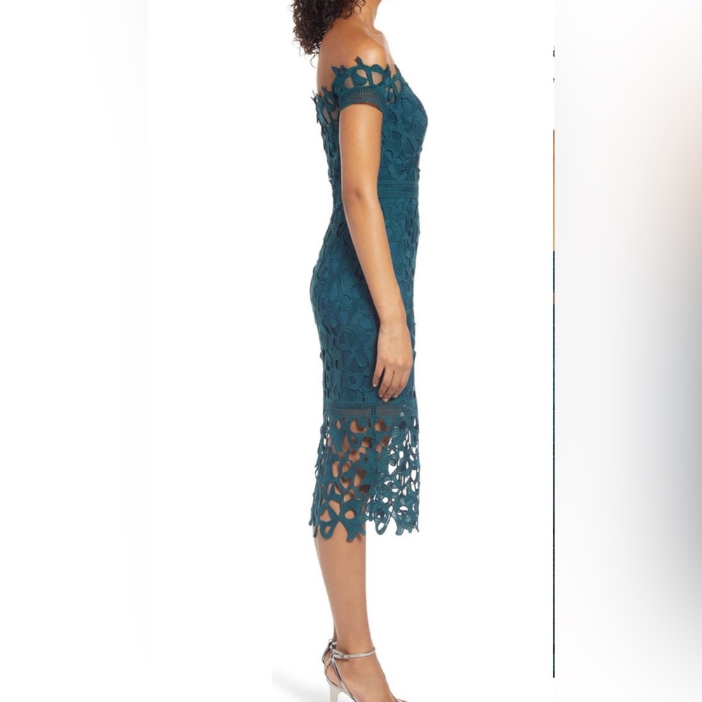 Chi Chi London Anna Lace Off the Shoulder Sheath Dress. Worn one time - Picture 3 of 6